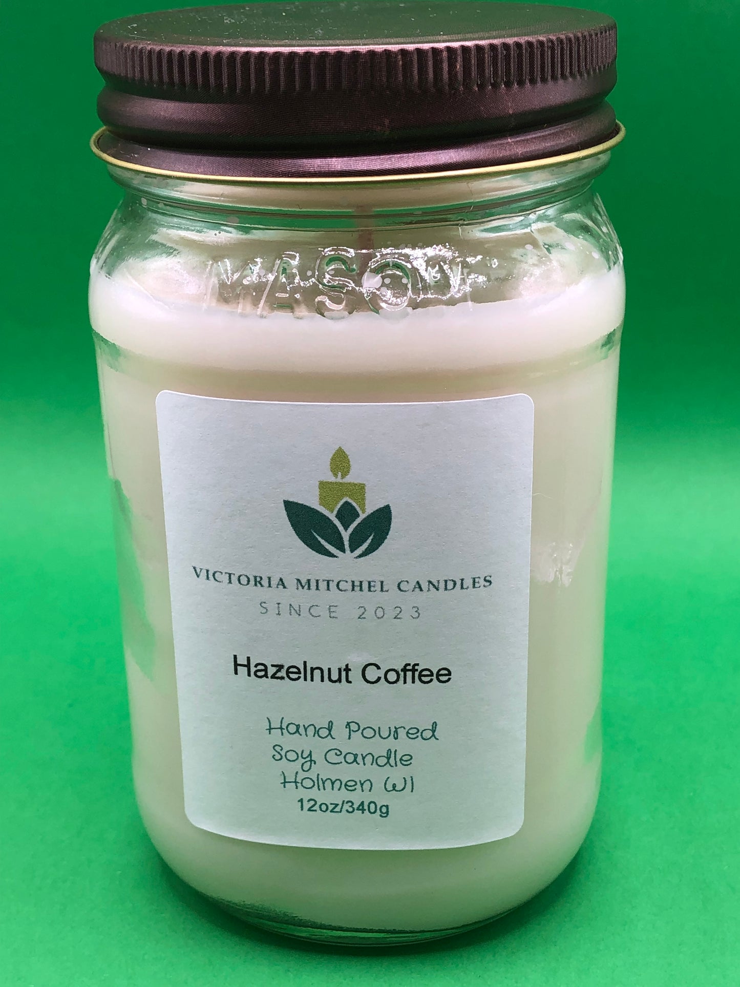 12 oz Mason Jar Hand-poured Soy Candle